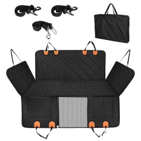 1Pc Dog Car Seat Cover For Back Seat Waterproof Oxford Cloth Seat Cover Hammock Non-Slip Scratchproof Back Seat Extender With Side Flap Mesh Window St