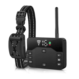 2 In 1 Wireless Electric Dog Fence Waterproof Pet Shock Boundary Containment System Electric Training Collar For Small Medium Large Dogs