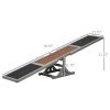 PawHut Wooden Dog Agility Seesaw for Dog Training Exercise, 71" L x 12" W x 12" H, Gray
