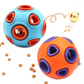 Dog Rubber Ball With Bell Sound, 2-Pack, Interactive Pet Chew Toy For Puppies And Small Dogs.Please Note That Both Items Shipped Are Intended As